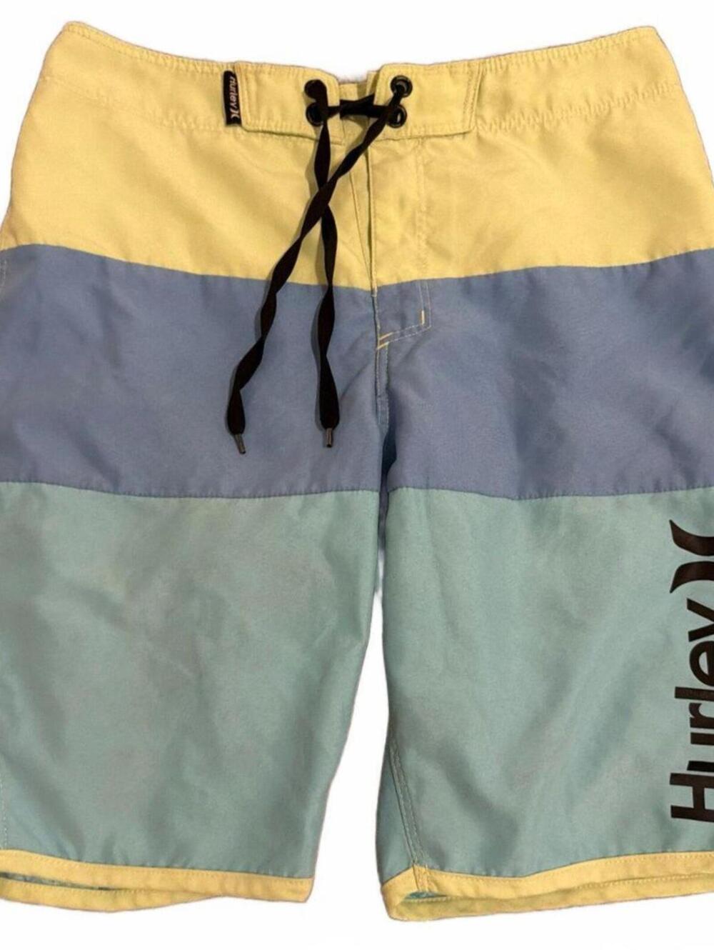 Hurley Boys Swim Trunks Colorblock Boardshorts Size 10/25